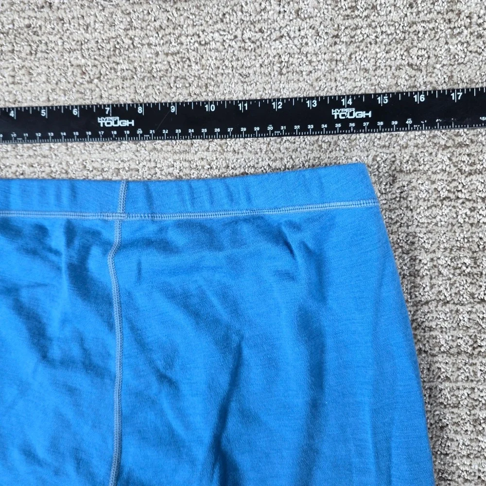 Merino Tech Mens 100% Superfine Merino Wool 320 Base Layer Leggings Blue Large